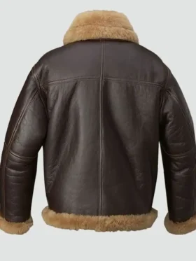 Alexander Mens Brown Leather Aviator Jacket For Sale