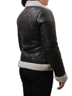Mia Womens Shearling Leather Jacket For Sale