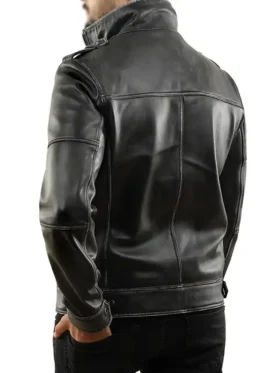 Elnor Vintage Black Leather Jacket