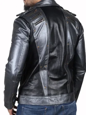 Gabriel Black Motorcycle Jacket For Sale