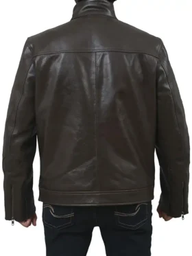 Gerard Cafe Racer Brown Leather Jacket For Sale
