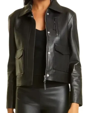 Jennifer Women's Black Motorcycle Jacket