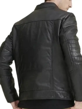 Moto Biker Leather Jacket For Men For Sale