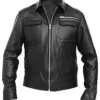 Thomas Men Black Casual Leather Jacket
